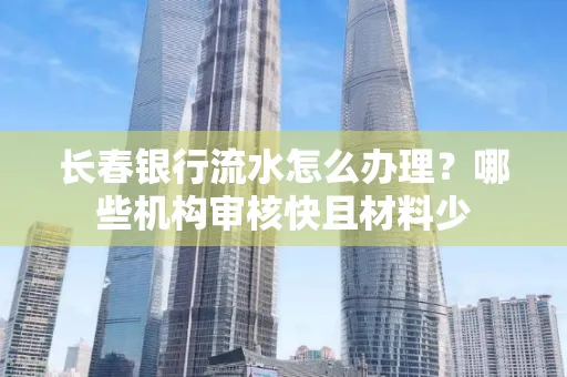 长春银行流水怎么办理?哪些机构审核快且材料少